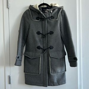 Zara Heather Grey Women’s Fleece Lined Peacoat XS